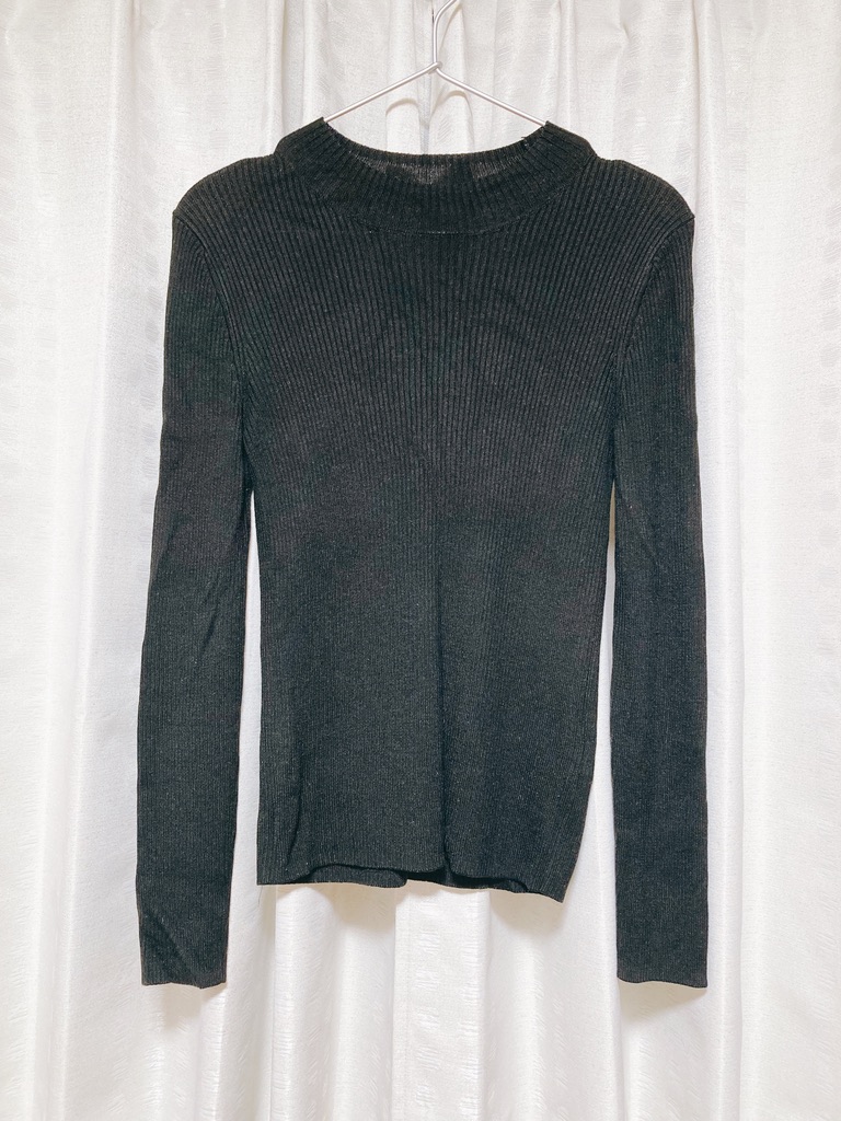 【GU】リブハイネックセーター(長袖)